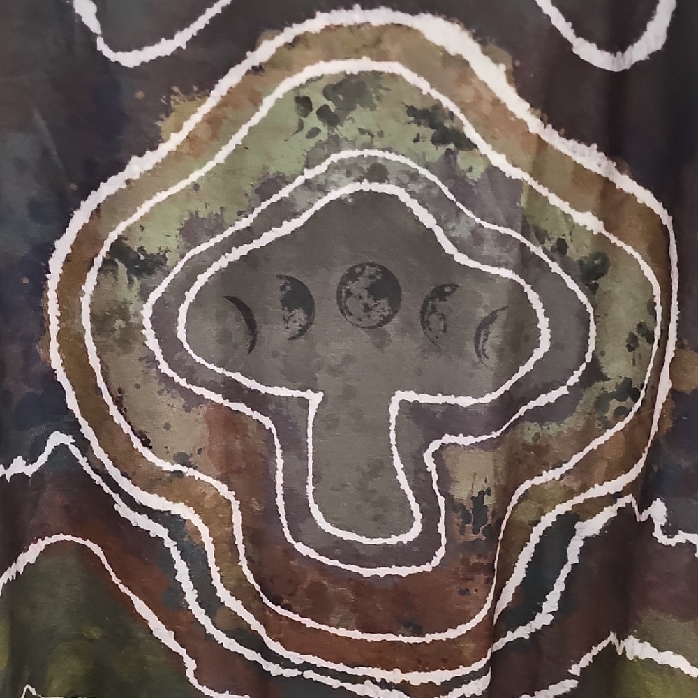 ROMWE Mushroom Moon Camouflage Graphic Tee